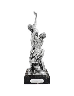 Ratto delle Sabine, Resin Statue Coated of 925 Sterling...