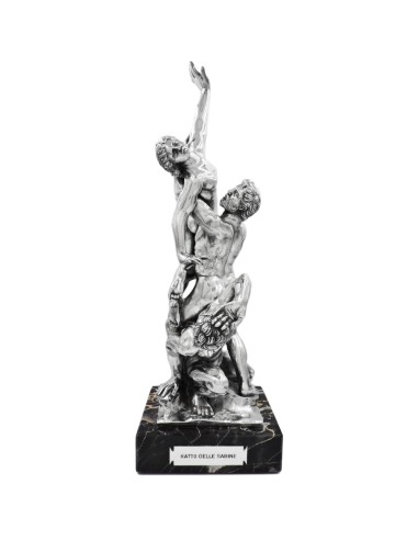 Ratto delle Sabine, Resin Statue Coated of 925 Sterling Silver 