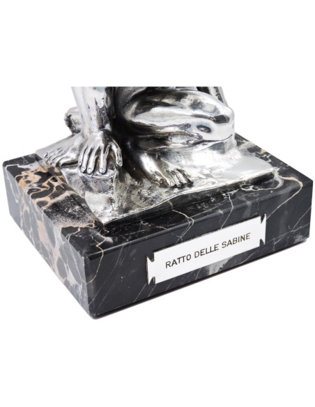 Ratto delle Sabine, Resin Statue Coated of 925 Sterling Silver 