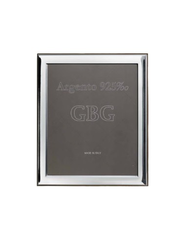 925 Sterling Silver Glossy Photo Frame 4x6 Cherry Wood Back 