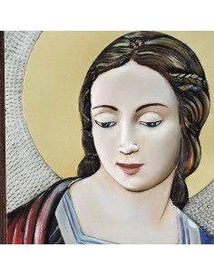 Madonna del Cardellino Quadro in Laminato Argento  2