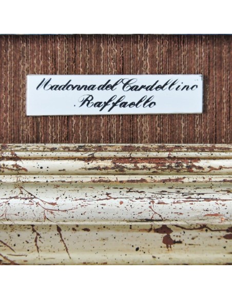 Madonna del Cardellino Quadro in Laminato Argento 