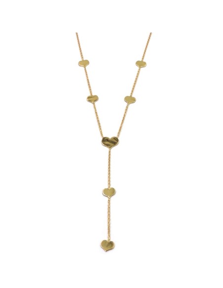 Collana con Cuori in Argento Placcato Oro 