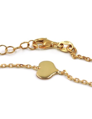 Collana con Cuori in Argento Placcato Oro 