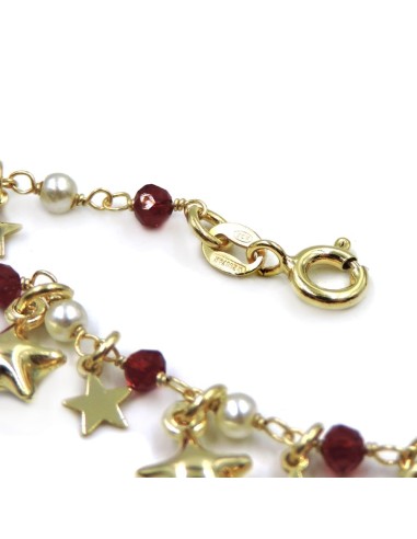 Stars Bracelet in Gold Plated Sterling Silver...