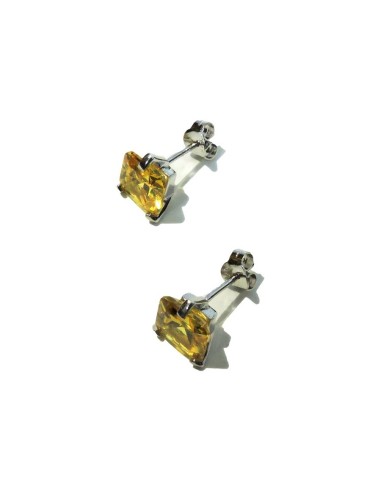 925 Sterling Silver Earrings With Yellow Zircon by Taitù - Argenteria MB