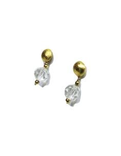 Orecchini in Argento 925 Dorato Satinato Con Pendente... 2
