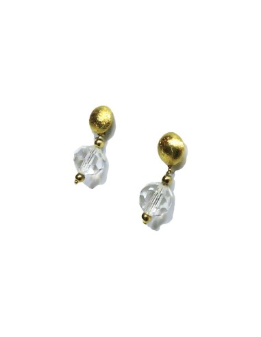 Orecchini in Argento 925 Dorato Satinato con...