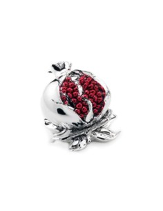 Pomegranate Silver Coated Resin Sculpture