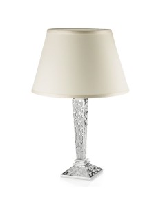 Lampada da Tavolo in Resina Argentata con Paralume in...