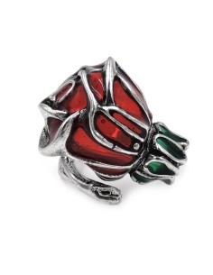 Anello Rosa in Argento con Smalti Colorati 2
