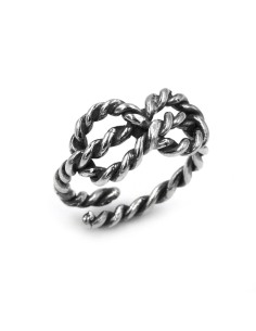 Love Knot Ring Burnished Sterling Silver 