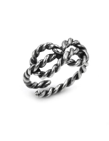 Anello Nodo Amore in Argento 925 Brunito