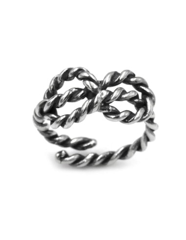 Anello Nodo Amore in Argento 925 Brunito