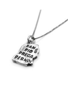 Collana con Ciondolo Padre Pio in Argento 2