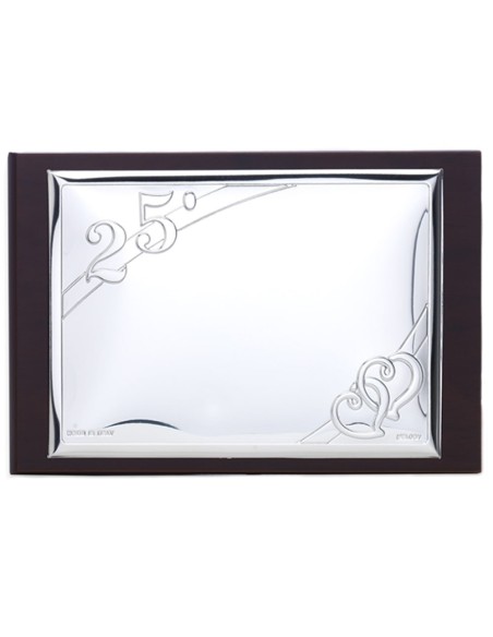 25th Anniversary Jewelry Box with PVD Silver Cover 