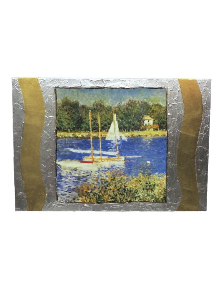 Quadro su Tavola Bacino di Argenteuil di Claude Monet 