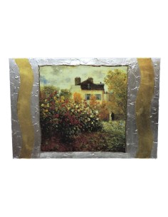 Quadro su Tavola Il Giardino di Claude Monet ad...