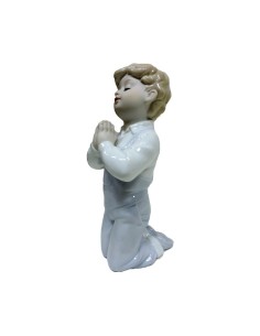 Little Boy Praying Fine Porcelain Sculpture by Siro Time 2