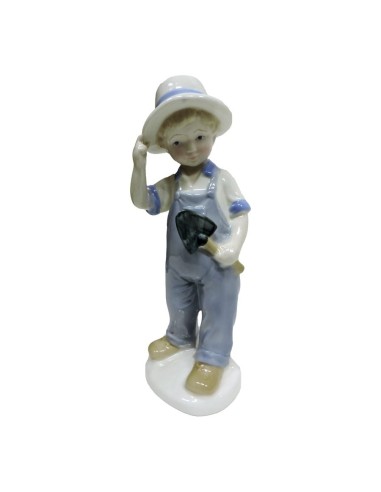 Scultura Piccolo Contadino in Fine Porcellana Lucida by Siro Time