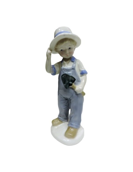 Little Farmer Fine Porcelain Sculpture by Siro Time