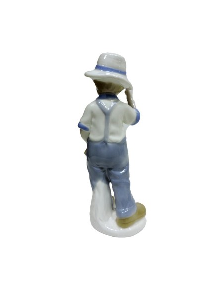 Little Farmer Fine Porcelain Sculpture by Siro Time