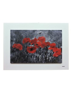 Poppies Modern Painting Mixed Technique on Wood cm 72 x 52