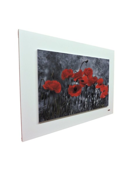 Poppies Modern Painting Mixed Technique on Wood cm 72 x 52