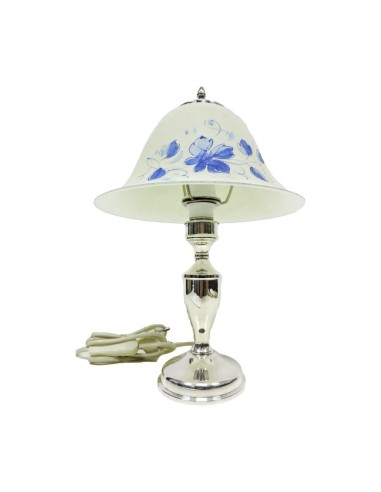 Lampada Abat Jour in Argento 800 con Paralume...