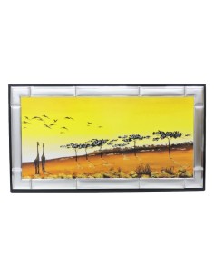 Framework on Wood Savannah with Silver Laminate Frame by...