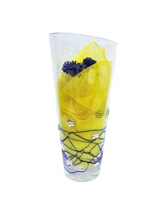 Blown Glass Jar with Blue Decoration and 925 Sterling... 2