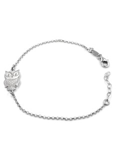 Sterling Silver Owl Bracelet