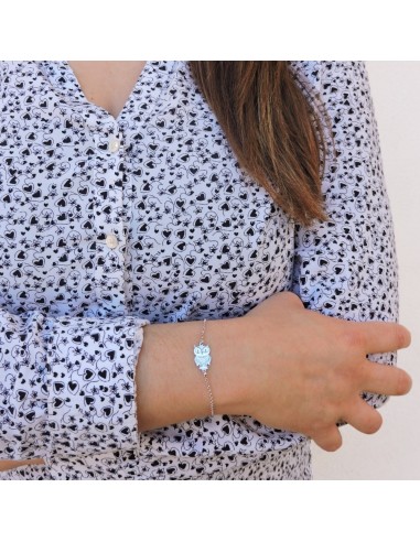 Bracciale Gufo Portafortuna in Argento 925 