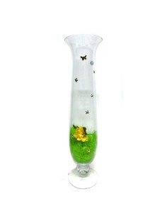 Vaso in Vetro Soffiato h 70 cm Con Applicazioni in...