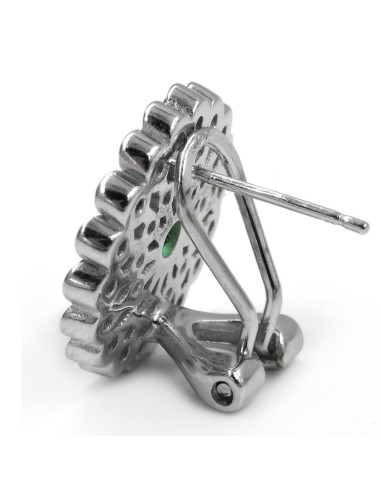 Orecchini Tondi in Argento 925 con Zirconi...