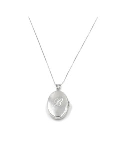 Collana con Ciondolo Portafoto Ovale in Argento 925  2