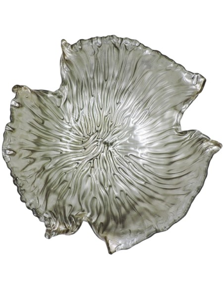 Vaso in Vetro di Murano Bianco Tide Iris Altezza cm 32