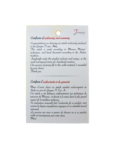 Fazzoletto Gold Centrotavola in Vetro di Murano 