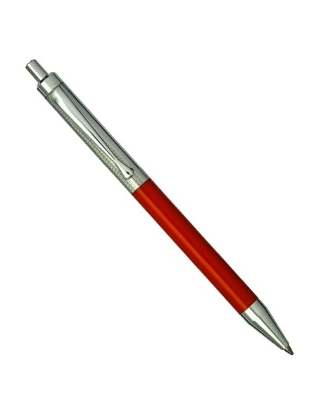 Penna a Sfera in Argento 925 e Plastica Rossa