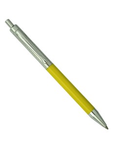 Penna a Sfera in Argento 925 e Plastica Gialla