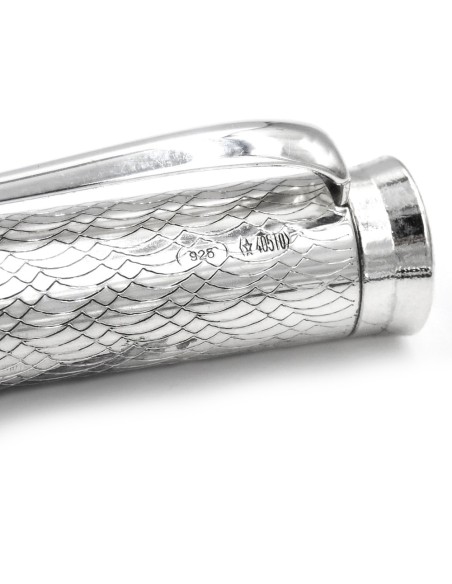 Sterling Silver Press Cap Ballpoint Pen 