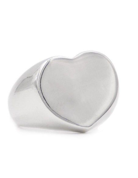 Customizable Big Heart Chevalier Ring 