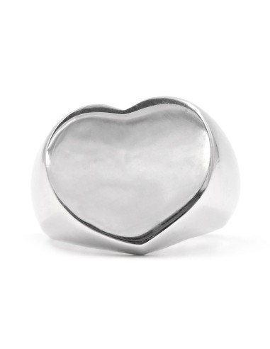 Customizable Big Heart Chevalier Ring 