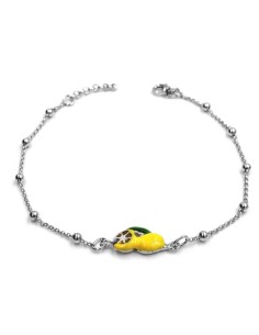 Cavigliera in Argento 925 Limoni Smaltati