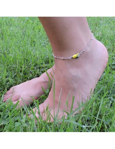 Cavigliera in Argento 925 Limoni Smaltati