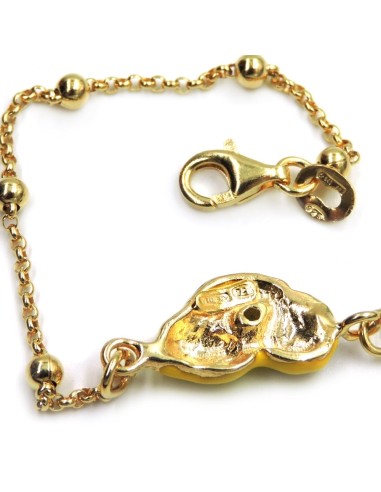 Gold Plated 925 Sterling Silver Lemons Anklet 