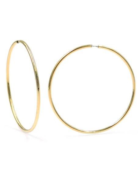 Orecchini Cerchio Medio in Argento 925 Placcato Oro 