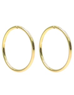 Gold Plated Sterling Silver Hoop Earrings 0,98''