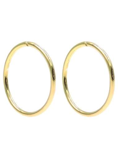 Gold Plated Sterling Silver Hoop Earrings 0,98''
