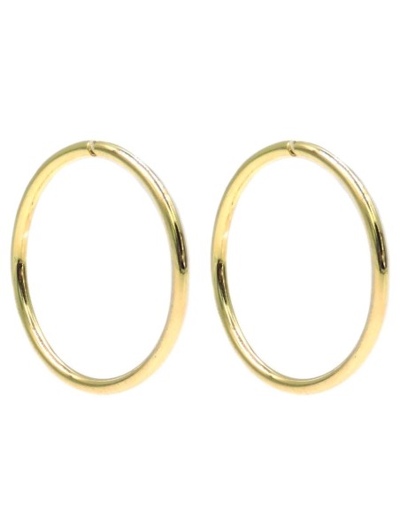 Gold Plated Sterling Silver Hoop Earrings 0,98''